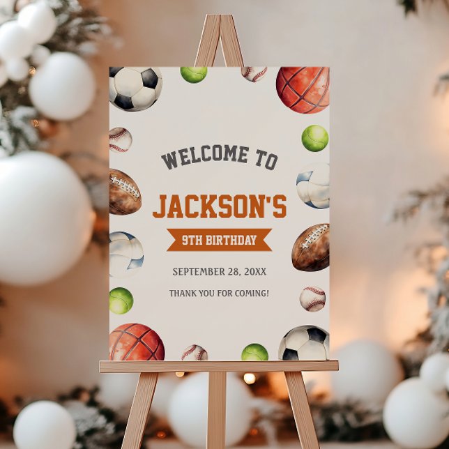 Sports Balls Let's Have a Ball Welcome Sign (Creator Uploaded)