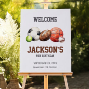 Sports Balls Let's Have a Ball Welcome Sign