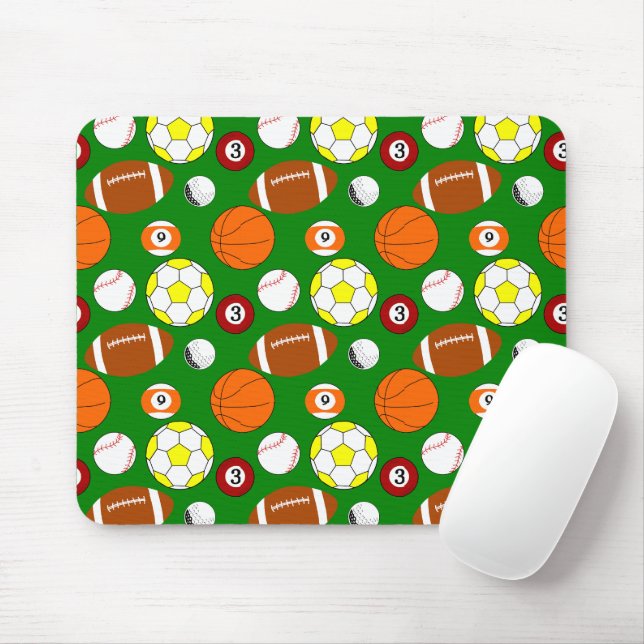 Sports Balls  Mouse Pad (With Mouse)