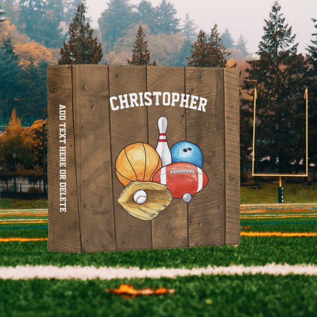 Sports Balls Personalized 3 Ring Binder (Creator Uploaded)