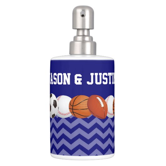 Sports Balls Personalized Bath Set (Front)