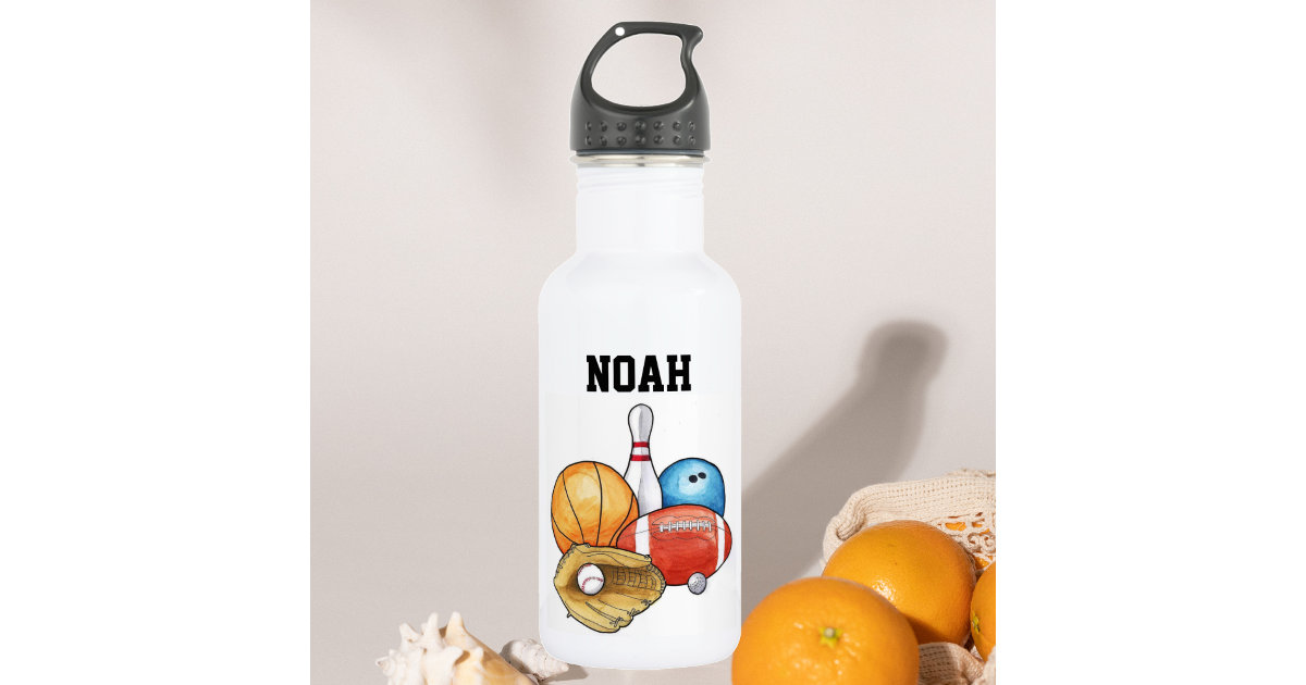 Sports Balls Personalized Water Bottle | Zazzle