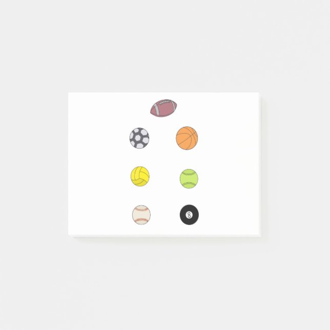Sports Balls Post-it Notes (Front)