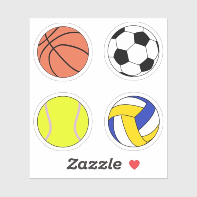 Sports balls sticker (Sheet)