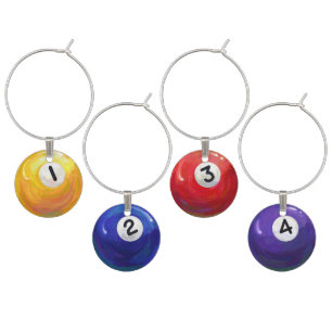 Sports Balls Wine Glass Charm