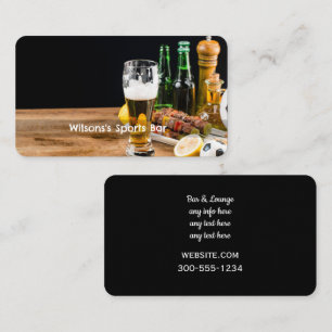 Sports Bar Bartender Business Card