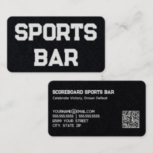 Sports Bar Custom QR Business Card