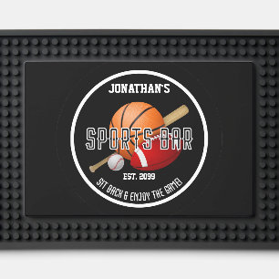 Sports Bar Football Basketball Baseball Bar Mat