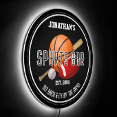 Sports Bar Led Illuminated Sign (Angle)