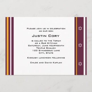 Sports Bar Mitzvah Invitation Redskins Football