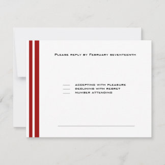 Sports Baseball Bar Mitzvah Party Red RSVP Card