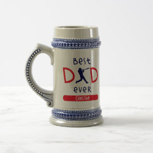 Sports Baseball Best Dad Ever Personalized Mug