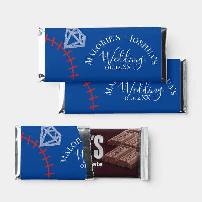 Sports Baseball Birthday  Wedding Hershey Bar Favors (Front)