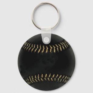 sports, baseball black keychain