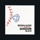 Sports Baseball Homerun Glitter Bridal Shower  Napkins<br><div class="desc">Bridal Shower Napkins with Baseball for a Sports Themed Bridal Shower</div>