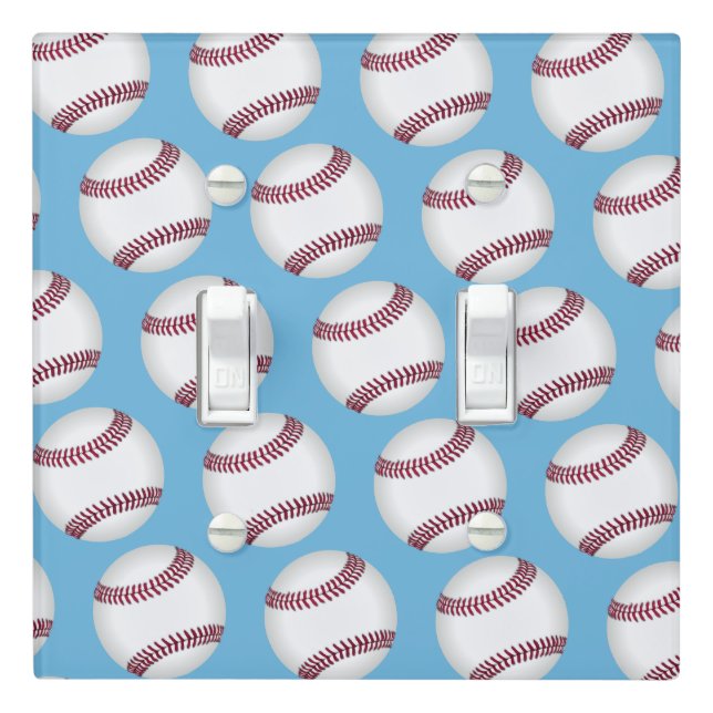 Sports Baseball Light Switch Cover (In Situ)