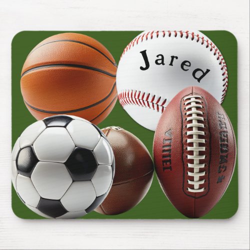Sports Baseball Soccer Basketball Football Mouse Pad