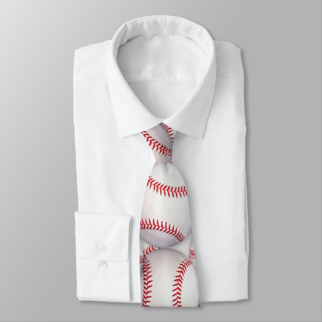 Sports Baseball Softball Necktie (Tied)