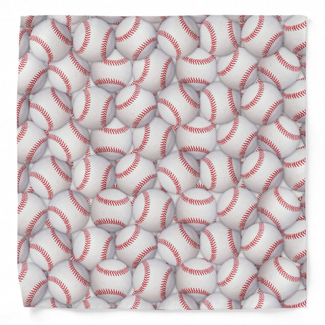 Sports Baseball Softball Pattern Bandanna (Front)