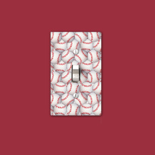 Sports Baseball Theme Light Switch Cover