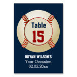 Sports Baseball Theme Personalized Table Numbers at Zazzle