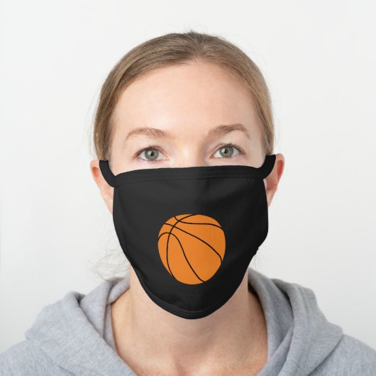 Sports Basketball Athletic Black Cotton Face Mask (Worn)