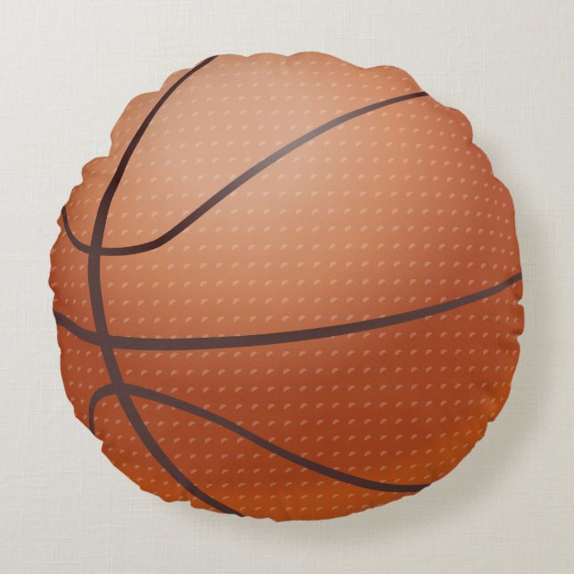 Sports Basketball Round Pillow (Front)