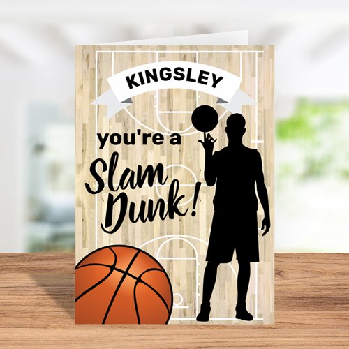 Sports Basketball Valentines Day Card