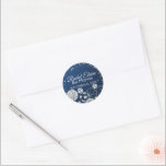 Sports Bat Mitzvah Classic Round Sticker<br><div class="desc">All sports,  multi ball theme favor sticker to compliment our Sparkle Sports bat mitzvah party invitations in blue.</div>
