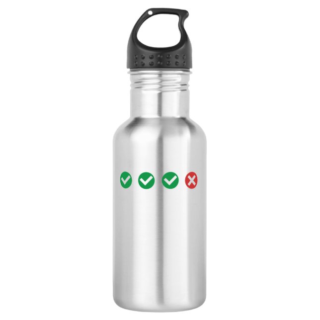 Sports betting heartbreak multi stainless steel water bottle (Front)