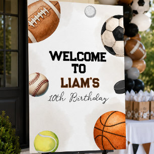 Sports Birthday   All Sports Ball Birthday Party Poster
