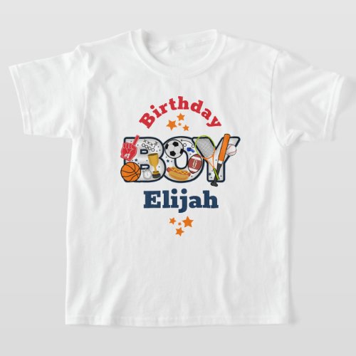 Sports Birthday Boy All Star Birthday Shirt