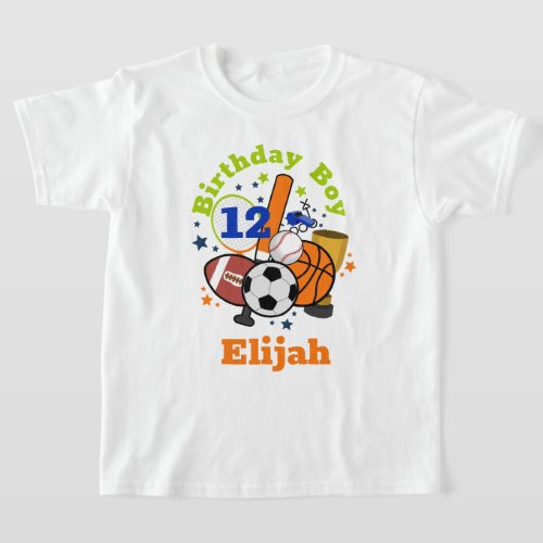 Sports Birthday Boy All Star Birthday Shirt