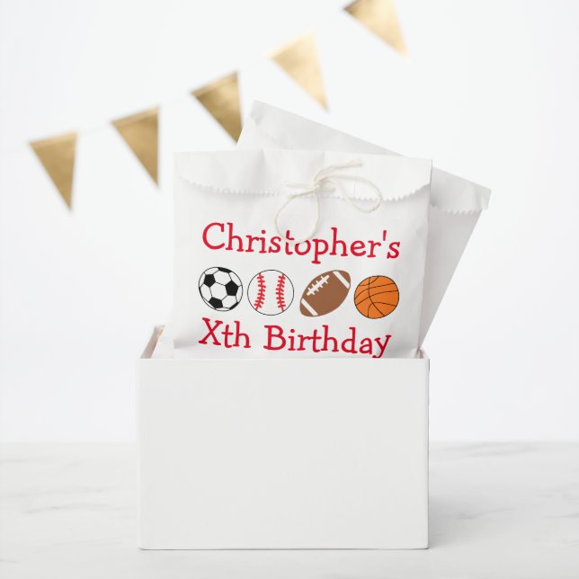 Sports Birthday Favor Bag (Party)