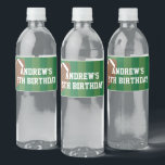Sports Birthday Football Themed Water Bottle Label<br><div class="desc">Make any football-themed party even more special with our Football Water Label party favors! With a vibrant design,  these labels will add a unique touch to ordinary water bottles and make your friends feel extra special. Get ready for kick-off with Football Water Labels!</div>