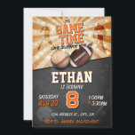 Sports birthday invitation Baseball Football<br><div class="desc">Celebrate your little sports fan's special day with our baseball and football birthday invites! These adorable invitations feature bright and colorful designs of baseballs and footballs, perfect for a sports-themed birthday party. Get your guests excited for the big game with these fun and festive invites that will set the tone...</div>