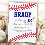 Sports Birthday Party Boy Baseball Theme Invitation<br><div class="desc">Sports Birthday Party Boy Baseball Theme Invitation! Celebrate your all star with this fun and unique baseball theme birthday design, created with baseball bats behind home plate with that includes the age of your child. Customize the text in this birthday invitation template for your birthday party invitation to add that...</div>