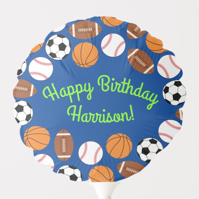 Sports Birthday Party Kids Cute Balloon (Front)