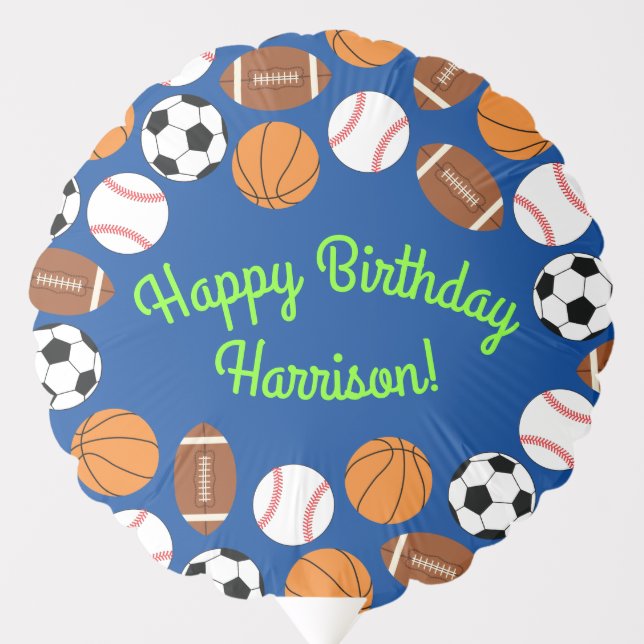 Sports Birthday Party Kids Cute Balloon (Front)