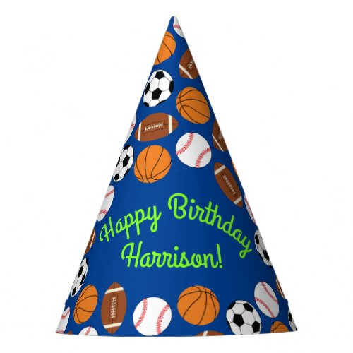 Sports Birthday Party Kids Cute Party Hat