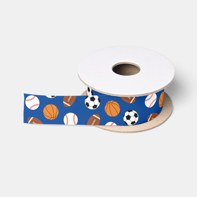Sports Birthday Party Kids Cute Satin Ribbon (Spool)