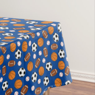 Sports Birthday Party Kids Cute Tablecloth