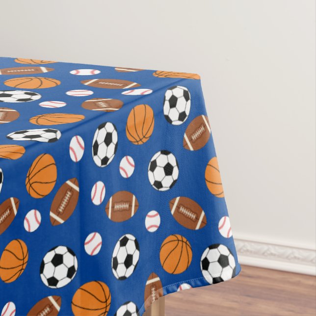 Sports Birthday Party Kids Cute Tablecloth (In Situ)
