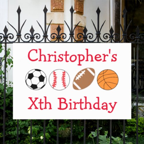 Sports Birthday Sign