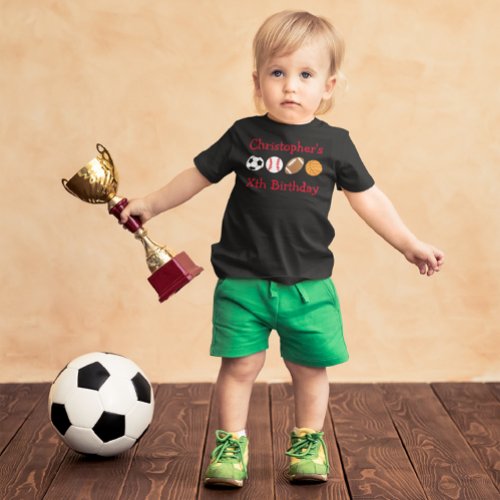 Sports Birthday Toddler T_shirt