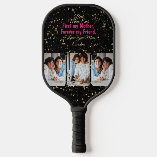 Sports Black Pink Best Mom Ever Modern Mothers Day Pickleball Paddle