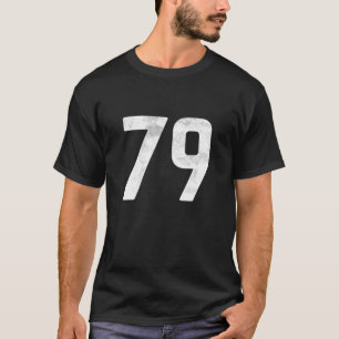 Sports Block Number 79 For Football Baseball Baske T-Shirt