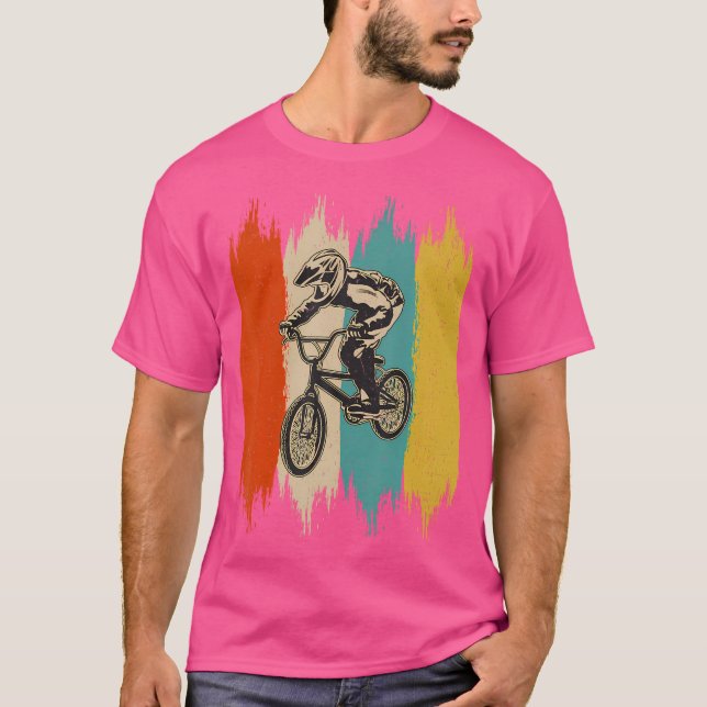 Sports Bmx Racing Player T-Shirt (Front)