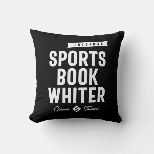 Sports Book Whiter Job Title Gift Throw Pillow (Front)