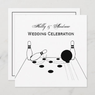 Sports Bowling Ball and Pins Invitation